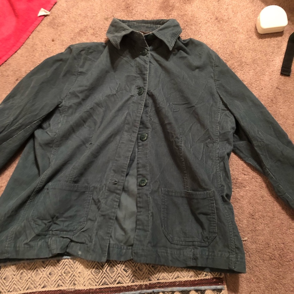 Blue corduroy flannel